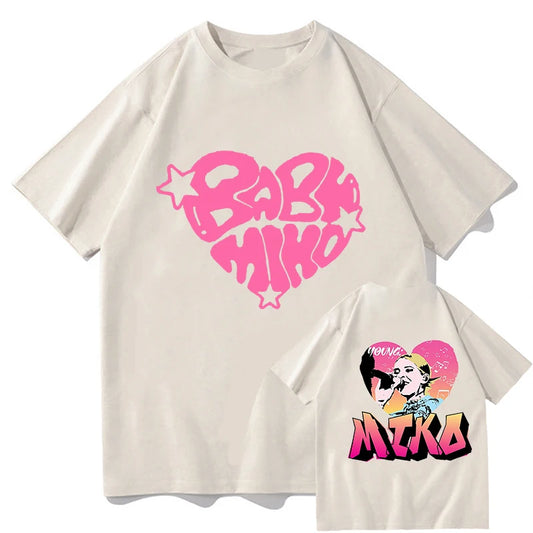 Miko-camisetas informales de algodón para hombres, ropa calle manga corta con cuello redondo, Tops niños, verano, alta calidad
